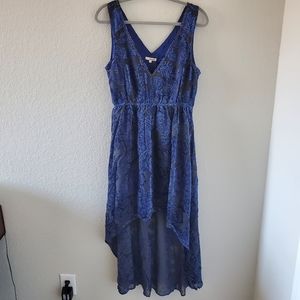Revolve LA Made silk blend velvet floral dress NWT
